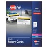 Avery Small Rotary Cards, Laser/Inkjet, 2 1/6 x 4, 8 Cards/Sheet, PK400 05385